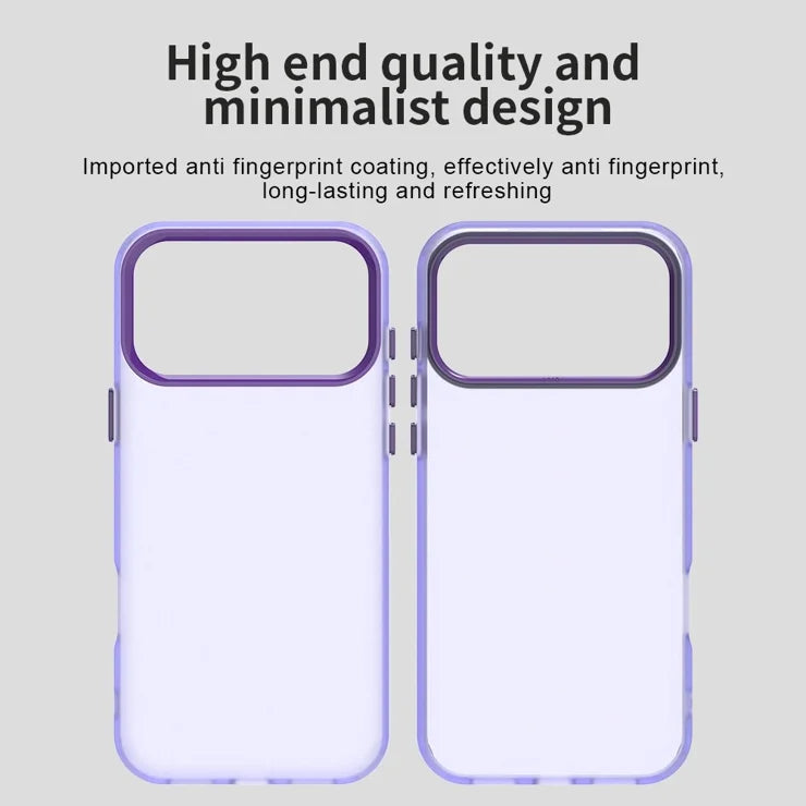 iPhone 17 Pro Max Case PC + TPU + PET Matte Anti-Drop Phone Back Cover - Purple