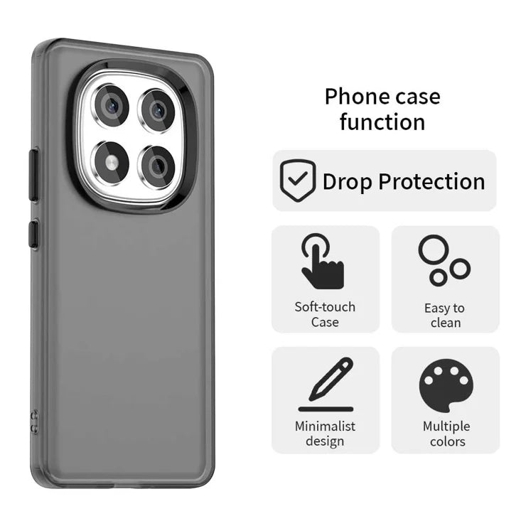 Xiaomi Redmi Note 14 Pro 4G Cover PC + TPU + PET Mat Anti-Drop Telefon Bagside Cover - Sort