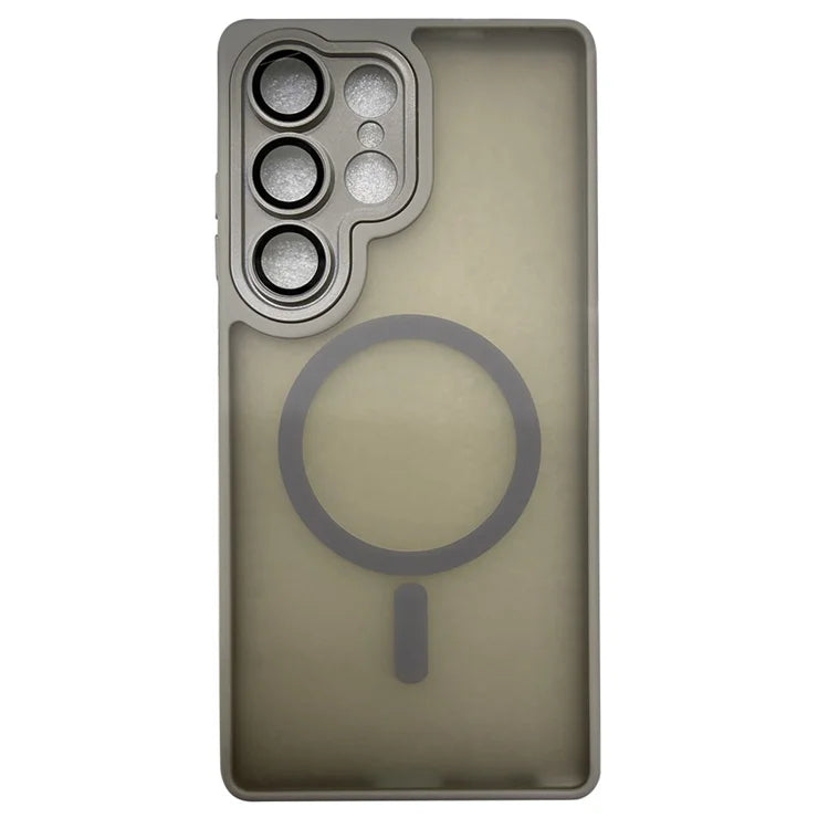 Samsung Galaxy S25 Ultra Case Compatible with MagSafe Skin-Touch PC + TPU Phone Cover - Grey