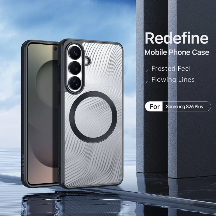 DUX DUCIS Samsung Galaxy S26+ -magneettikotelo, Aimo-sarja, PC+TPU ohut suojus (REACH-sertifioitu) – musta