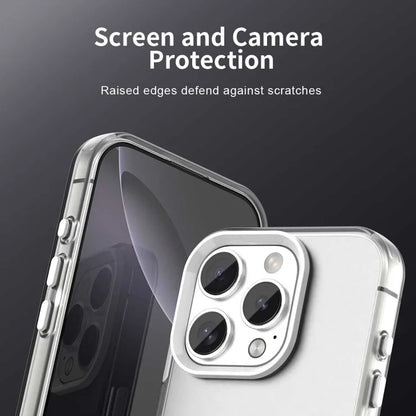 iPhone 16 Pro Max Case PC+TPU+PET Matte Anti-Drop Phone Back Cover - White