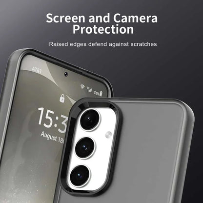 Samsung Galaxy S25 FE Cover PC + TPU + PET Mat Anti-Drop Mobil Bagsidecover - Sort