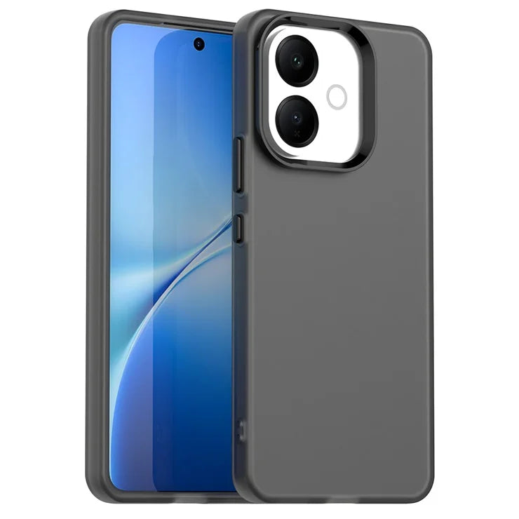 vivo V60 Lite 5G / V60 Lite 4G Cover PC + TPU + PET Mat Anti-Drop Telefon Bagcover - Sort