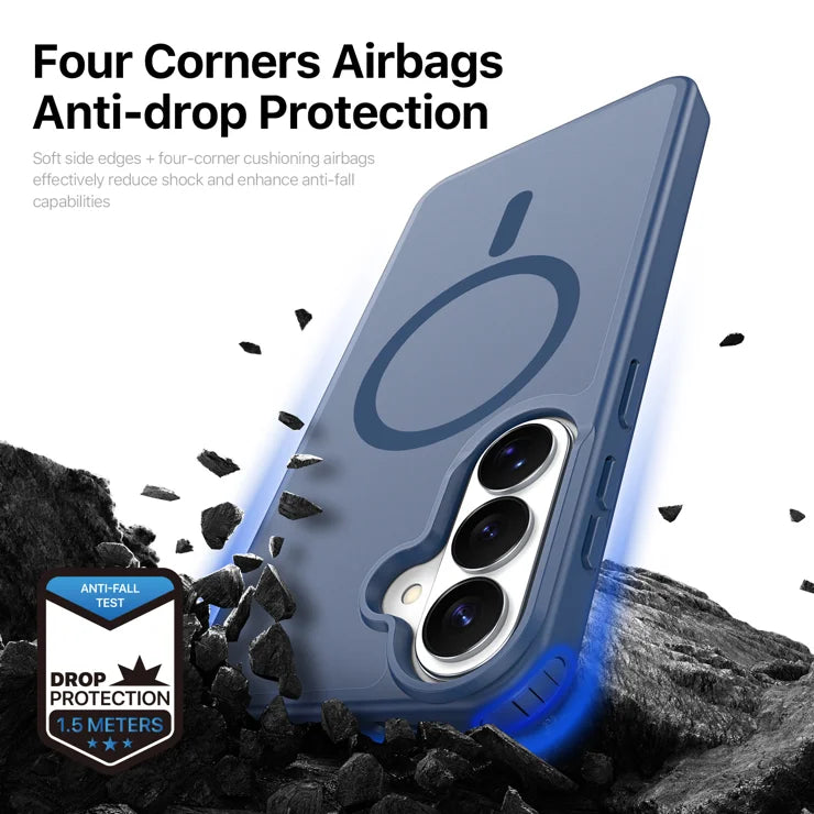 DUX DUCIS Til Samsung Galaxy S26+ Magnetisk Cover Yind Series PC+TPU Telefoncover - Mørkeblå