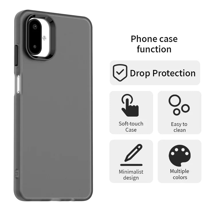 Samsung Galaxy F06 5G / M06 5G Cover PC + TPU + PET Mat Anti-Drop Telefoncover - Sort