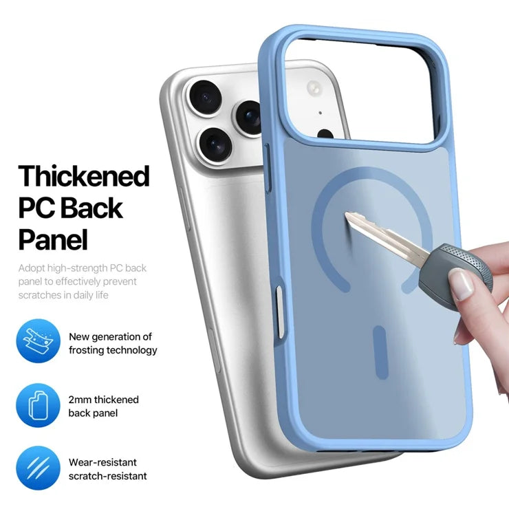 DUX DUCIS Yind Series Til iPhone 17 Pro Etui TPU + PC Mat Telefoncover Kompatibel med MagSafe - Baby Blå