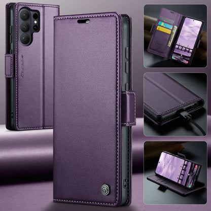 CASEME For Samsung Galaxy S26 Ultra Case  023 Series RFID Blocking Glossy Stand Phone Cover - Purple