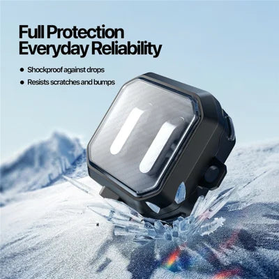 DUX DUCIS SECE -sarjan suojakotelo Samsung Galaxy Buds4 / Buds4 Pro -kuulokkeille iskunkestävällä PC + TPU -materiaalilla ja metallikoukulla - musta