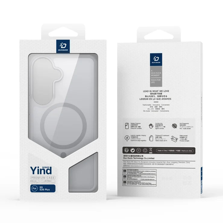 DUX DUCIS Til Samsung Galaxy S26+ Magnetisk Cover Yind Serie PC+TPU Telefoncover - Grå
