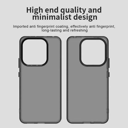 Xiaomi Redmi Note 14 4G (163.25mm) Cover PC + TPU + PET Mat Anti-fald Telefon Bagcover - Sort