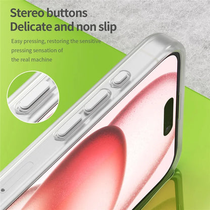 iPhone 15 Pro Case Translucent Matte Back Slim Phone Cover - White