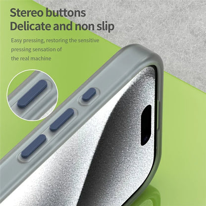 iPhone 16 Pro Case Compatible with MagSafe TPU + PC Slim Matte Translucent Phone Cover - Dark Blue