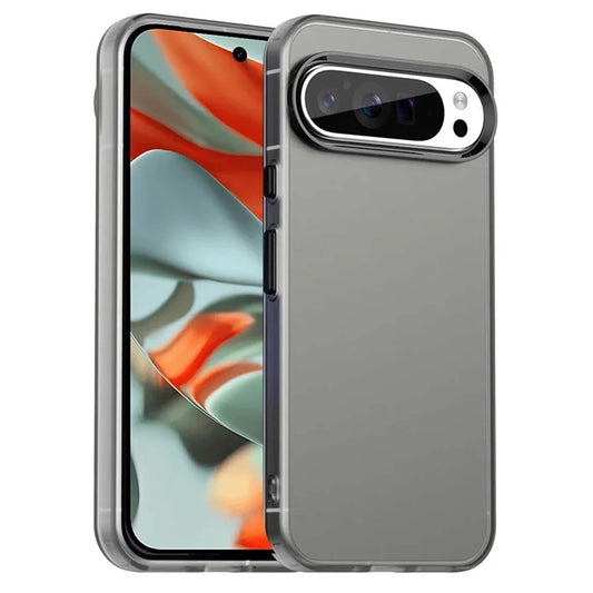 Google Pixel 9 Pro XL Case PC+TPU+PET Matte Anti-Drop Phone Back Cover - Black