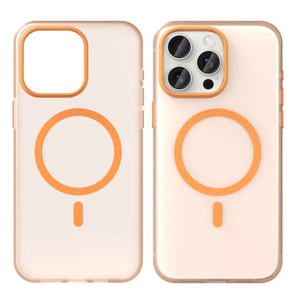 iPhone 15 Pro Case Translucent Matte Back Slim Phone Cover - Orange