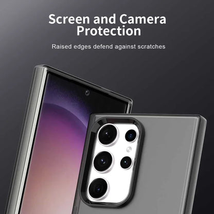 Samsung Galaxy S24 Ultra -suojakuori PC+TPU+PET, mattapintainen, putoamissuojattu takakansi – musta