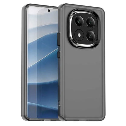 Xiaomi Redmi Note 14 Pro+ 5G Cover PC+TPU+PET Mat Anti-dråbe Telefon Bagside - Sort