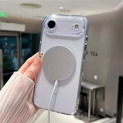 iPhone Air Magnetic Clear Case PC +TPU Hybrid Phone Cover Compatible with MagSafe