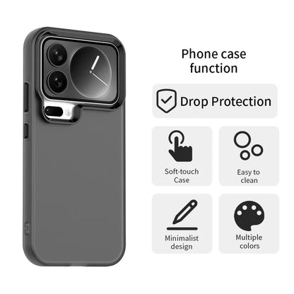 Xiaomi 17 Pro Max Cover PC + TPU + PET Mat Anti-fald Telefon Bagcover - Sort
