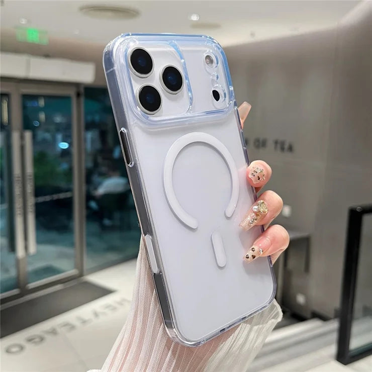 iPhone 17 Pro Max Magnetic Clear Case PC +TPU Hybrid Phone Cover Compatible with MagSafe