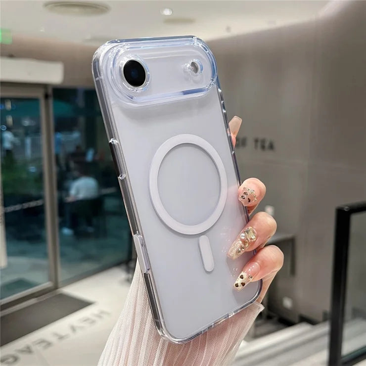 iPhone Air Magnetic Clear Case PC +TPU Hybrid Phone Cover Compatible with MagSafe