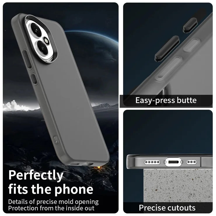 Honor 400 5G (Global) Cover PC + TPU + PET Mat Anti-Drop Telefon Bagcover - Sort