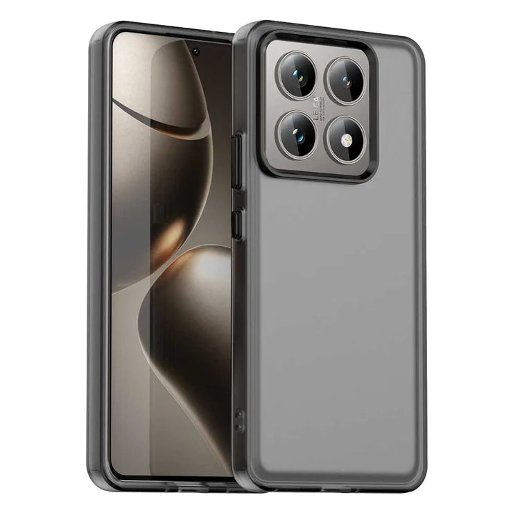 Xiaomi 14T Pro Cover PC+TPU+PET Mat Antidrop Telefon Bagcover - Sort