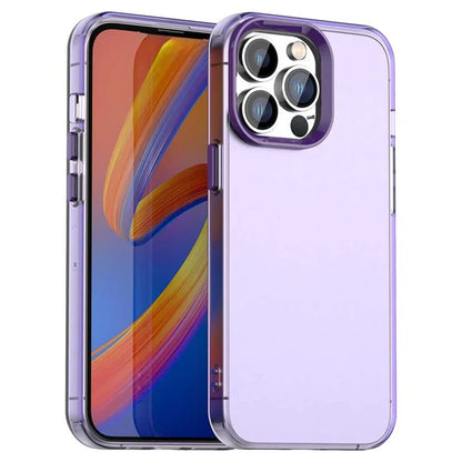 iPhone 14 Pro Case PC+TPU+PET Matte Anti-Drop Phone Back Cover - Purple