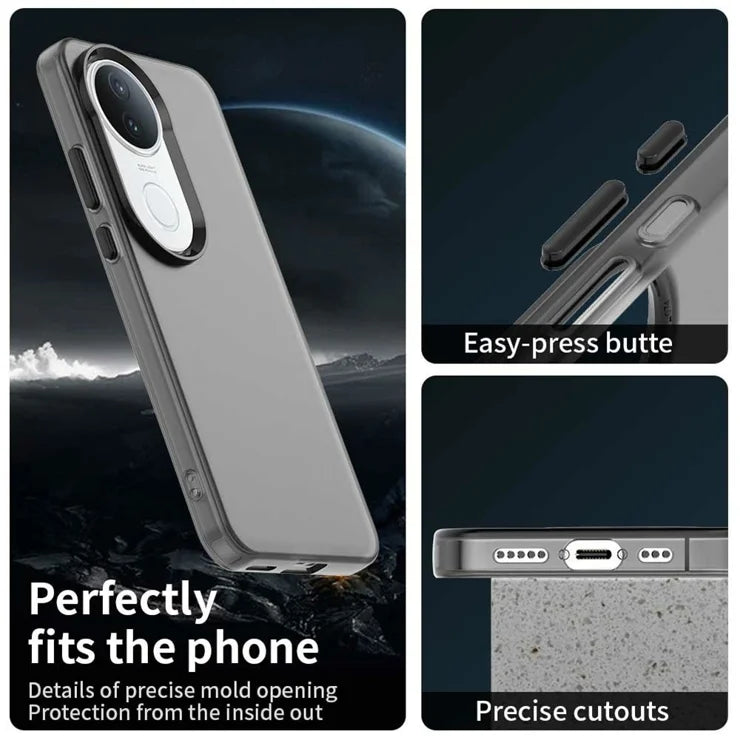 vivo S20 5G Cover PC+TPU+PET Mat Anti-Drop Telefon Bagcover - Sort