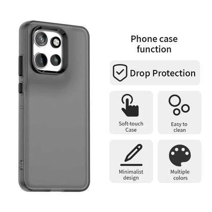 Matte Case For Motorola Edge 60 Neo 5G / 50 Neo 5G / S50 5G / ThinkPhone 25 5G PC+TPU+PET Anti-Drop Phone Back Cover - Black