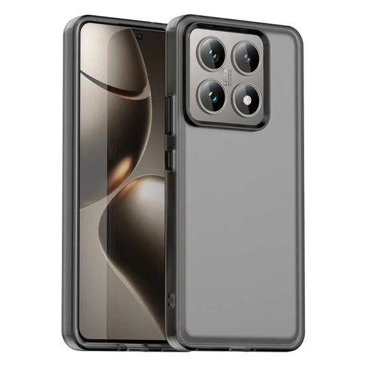 Xiaomi 14T Case PC+TPU+PET Matte Anti-Drop Phone Back Cover - Black