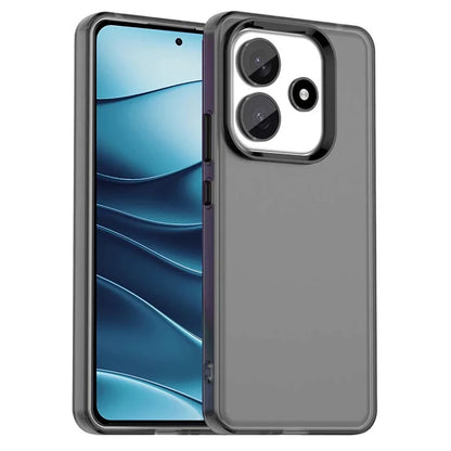 Xiaomi Redmi Note 14 5G Cover PC+TPU+PET Mat Anti-Fald Telefonbagside - Sort