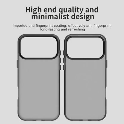 iPhone 17 Pro Case PC + TPU + PET Matte Anti-Drop Phone Back Cover - Black