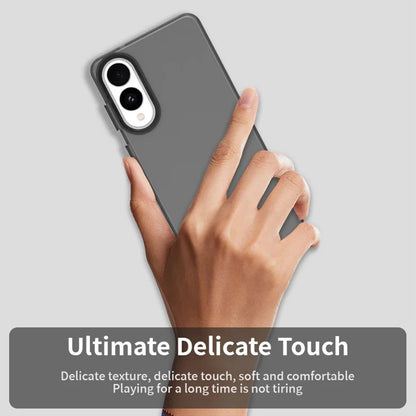Samsung Galaxy S25 Edge Cover PC + TPU + PET Mat Anti-Drop Telefon Bagcover - Sort