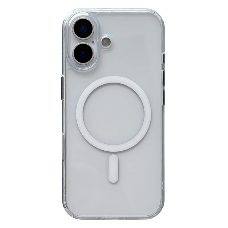 iPhone 17 Magnetic Clear Case PC +TPU Hybrid Phone Cover Compatible with MagSafe