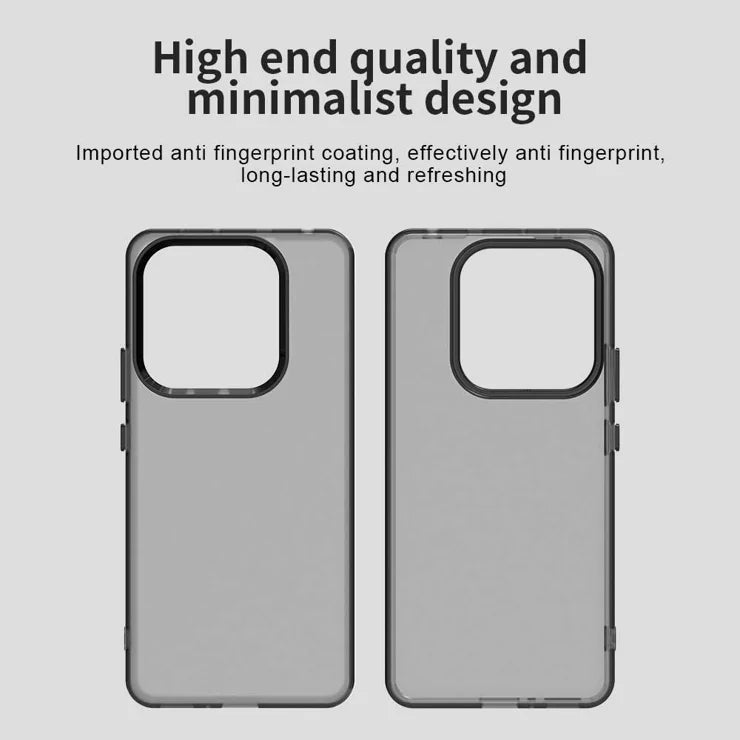 Xiaomi Redmi Note 14 5G Cover PC+TPU+PET Mat Anti-Fald Telefonbagside - Sort