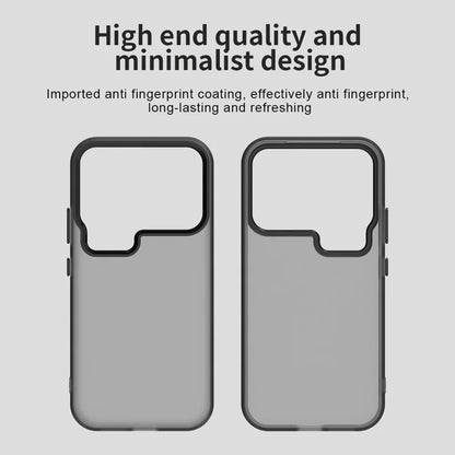 Xiaomi 17 Pro Case PC + TPU + PET Matte Anti-Drop Phone Back Cover - Black